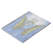 手紙Eの天使のモノグラム ノートブック (左側)