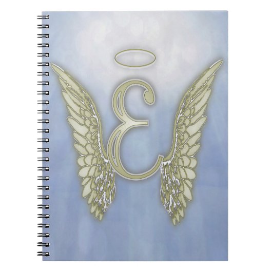 手紙Eの天使のモノグラム ノートブック (正面)
