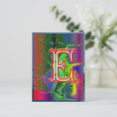 手紙Eアルファベットダンサーのはがき ポストカード (スタンド正面)