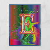 手紙Eアルファベットダンサーのはがき ポストカード (正面)