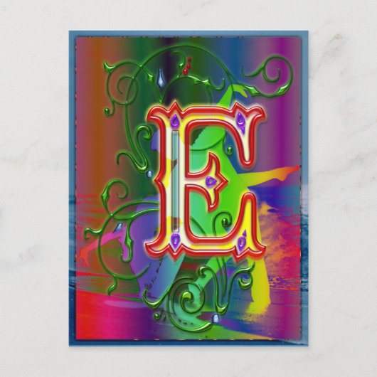 手紙Eアルファベットダンサーのはがき ポストカード (正面)