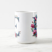 手紙Eコーヒーマグ – フローラデザインギフト コーヒーマグカップ (中央)