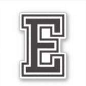 手紙Eスポーティ大学フォントアルファベット シール (正面)