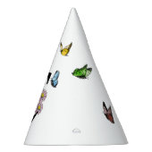 手紙Eフローラバタフライモノグラムイニシャル パーティーハット (右)