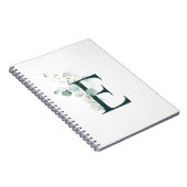 手紙Eユーカリと金ゴールド モノグラムの ノートブック (右側)