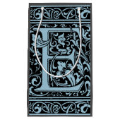 手紙E中世モノグラムアールヌーボー スモールペーパーバッグ (正面)