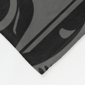 手紙E中世モノグラムアールヌーボー フリースブランケット (角)