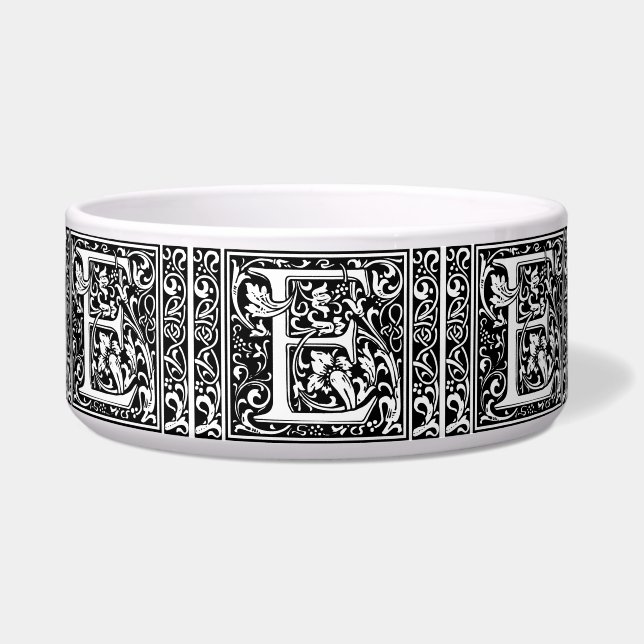 手紙E中世モノグラムアールヌーボー ボウル (正面)