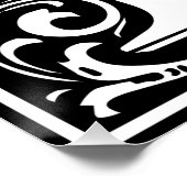 手紙E中世モノグラムアールヌーボー ポスター (コーナー)