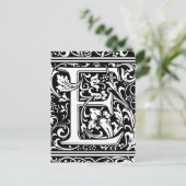 手紙E中世モノグラムアールヌーボー ポストカード (スタンド正面)