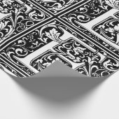 手紙E中世モノグラムアールヌーボー ラッピングペーパー (角)