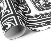 手紙E中世モノグラムアールヌーボー ラッピングペーパー (ロールコーナー)