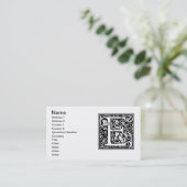 手紙E中世モノグラムアールヌーボー 名刺 (スタンド正面)