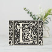 手紙E中世モノグラムアールヌーボー 招待状 (スタンド正面)