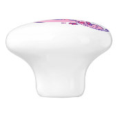 手紙Gモノグラム花とハートのアートプル セラミックノブ (側面)