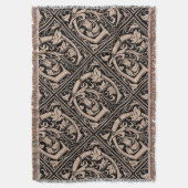 手紙G中世モノグラムアールヌーボー スローブランケット (正面縦)