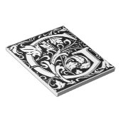 手紙G中世モノグラムアールヌーボー ノートパッド (アングル)