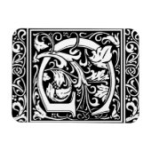 手紙G中世モノグラムアールヌーボー マグネット (横)