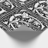 手紙G中世モノグラムアールヌーボー ラッピングペーパー (角)