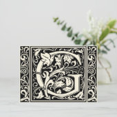 手紙G中世モノグラムアールヌーボー 招待状 (スタンド正面)