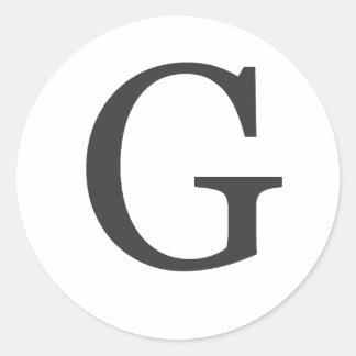 「手紙G」 ラウンドシール