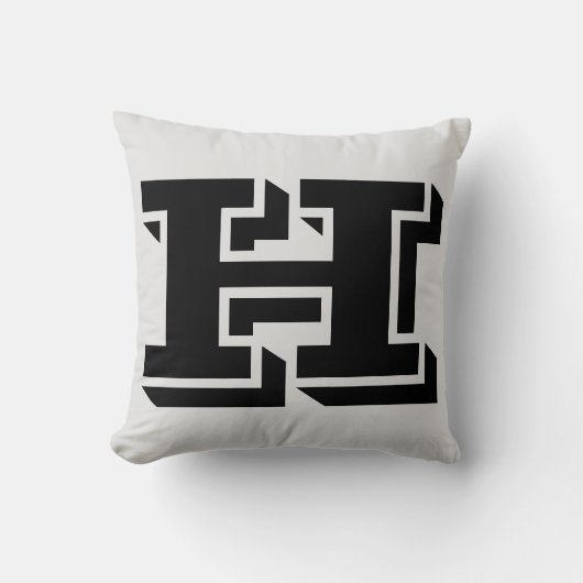 手紙Hモノグラム枕 クッション (正面)