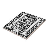 手紙H中世モノグラムアールヌーボー タイル (側面)