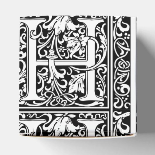 手紙H中世モノグラムアールヌーボー フェイバーボックス (上部)