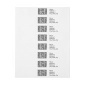 手紙H中世モノグラムアールヌーボー ラップアラウンド宛名ラベル (シート)