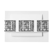 手紙H中世モノグラムアールヌーボー 招待状ベリーバンド (正面例)