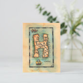 手紙H宝石地図 ポストカード (スタンド正面)