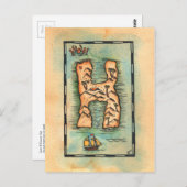 手紙H宝石地図 ポストカード (正面/裏面)