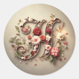 手紙H封筒ステッカー ラウンドシール