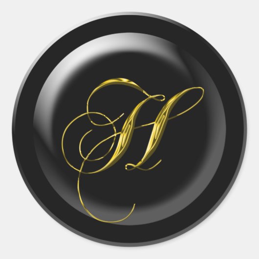 手紙H結婚の印 ラウンドシール (正面)