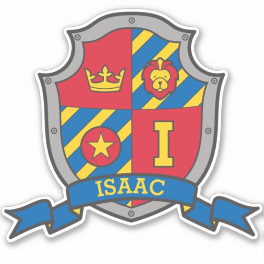 手紙I名前をカスタムするアイザック騎士団の紋章 シール (正面)