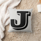 手紙Jモノグラム枕 クッション (ブランケット)