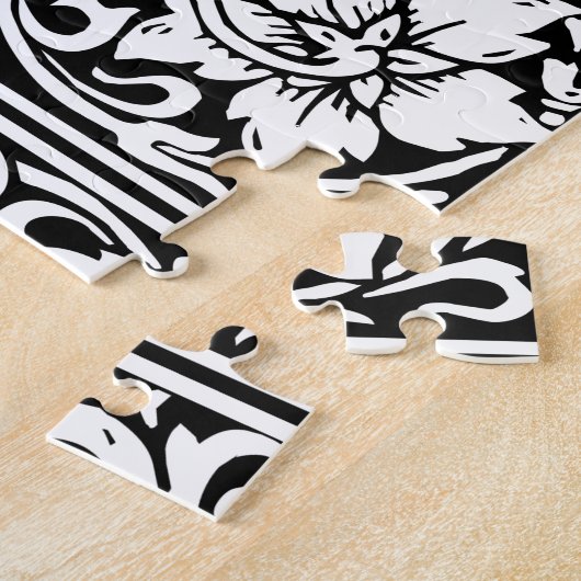 手紙J中世モノグラムアールヌーボー ジグソーパズル (側面)