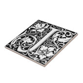 手紙J中世モノグラムアールヌーボー タイル (側面)