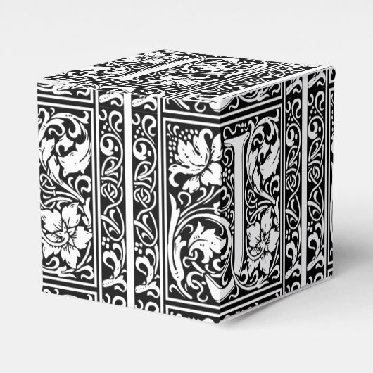 手紙J中世モノグラムアールヌーボー フェイバーボックス (正面サイド)