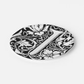 手紙J中世モノグラムアールヌーボー ペーパープレート (アングル)