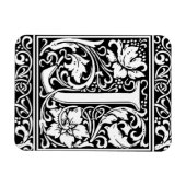 手紙J中世モノグラムアールヌーボー マグネット (横)