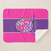 手紙J Jezabelの名前はピンクの紫のユニコーンを意味する シェルパブランケット (正面(横))