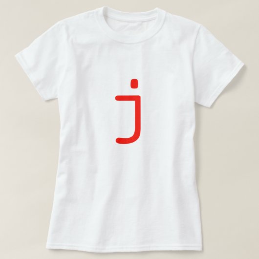 手紙j tシャツ (デザイン正面)