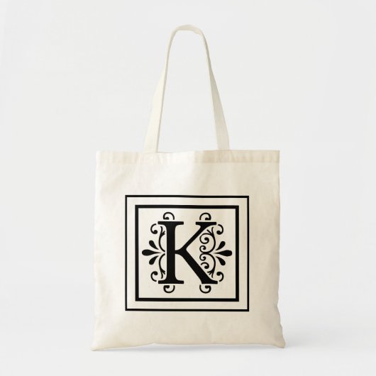 手紙Kのモノグラムのトートバック トートバッグ (正面)