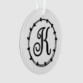 手紙Kパーソナライズされたクリスマスオーナメント オーナメント (正面)