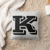 手紙Kモノグラム枕 クッション (ブランケット)