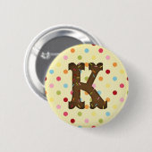 手紙K 缶バッジ (正面&裏面)