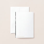 手紙Lイニシャルエレガントフローリッシュモノグラム名 箔カード (裏面封筒付き)