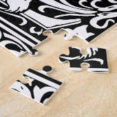 手紙L中世モノグラムアールヌーボー ジグソーパズル (側面)