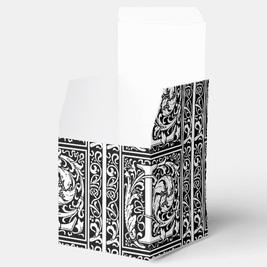 手紙L中世モノグラムアールヌーボー フェイバーボックス (オープン)